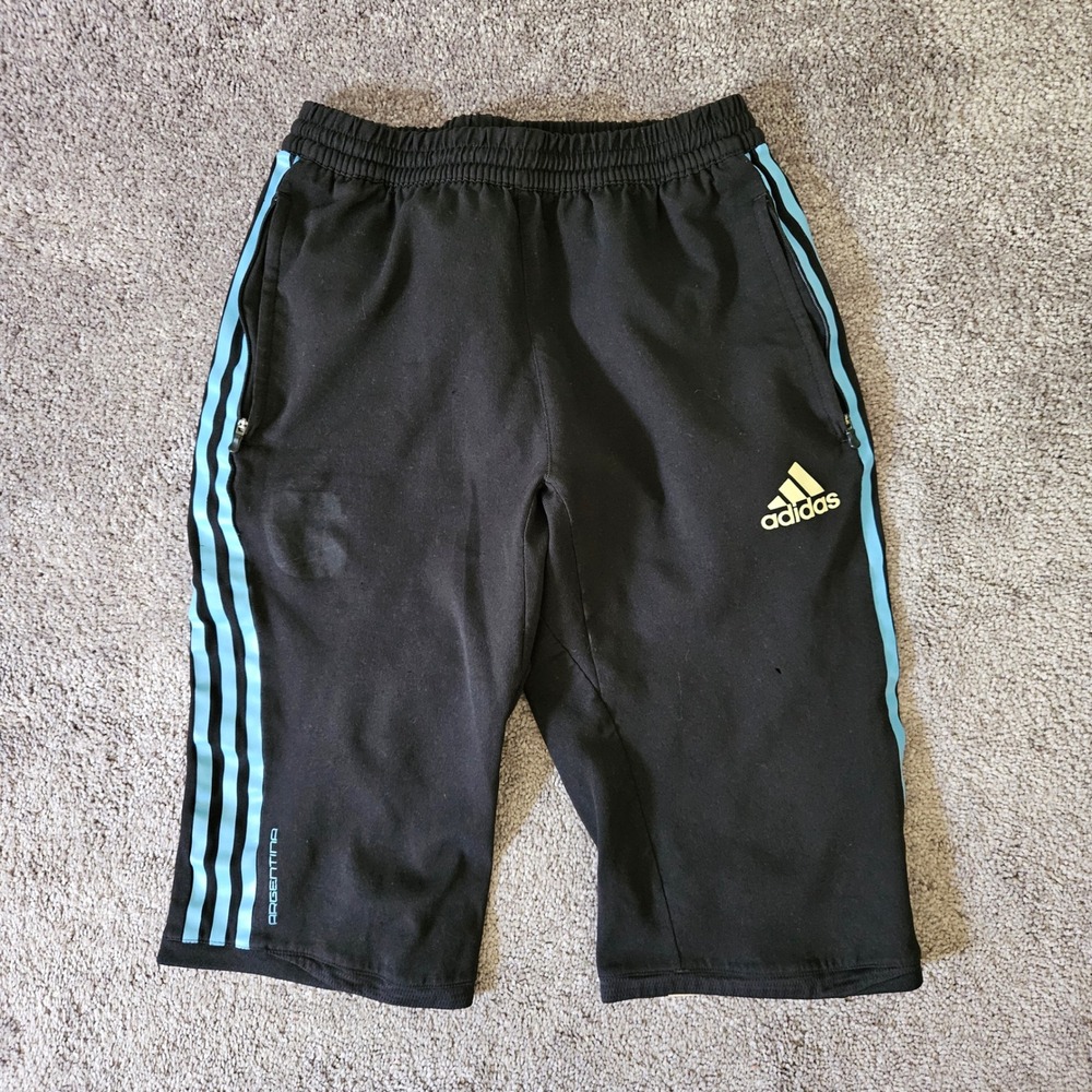 Y2k Adidas Argentina Training Shorts Men S Long Capri Climacool Soccer Blokecore